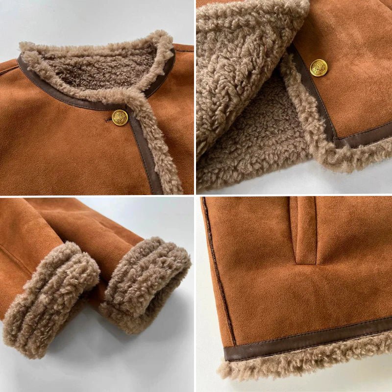 ANNA | BUTTONED SHEEPSKIN JACKET - Edith & Mae