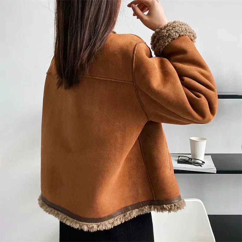 ANNA | BUTTONED SHEEPSKIN JACKET - Edith & Mae