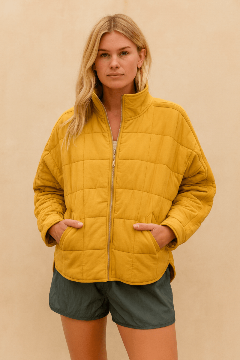 APRIL – LIGHTWEIGHT COMPACT ZIP PUFFER JACKET - Edith & Mae
