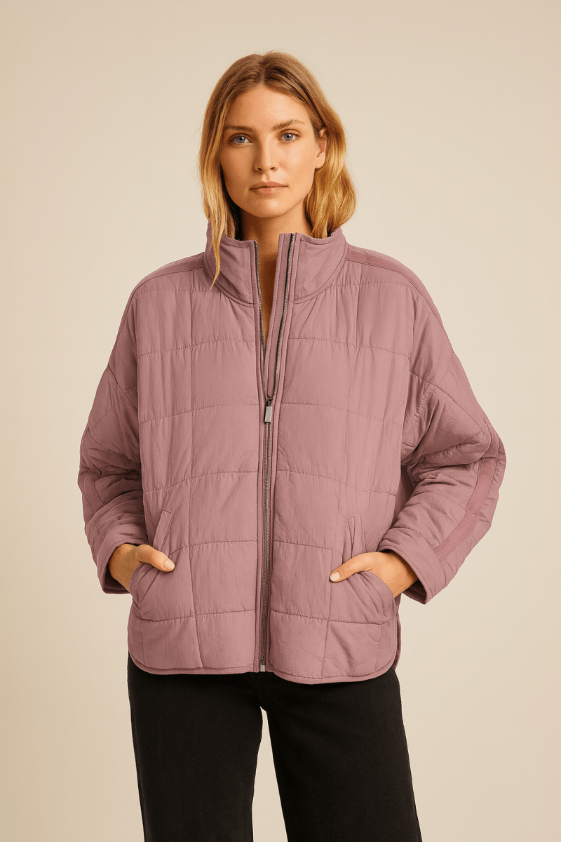 APRIL – LIGHTWEIGHT COMPACT ZIP PUFFER JACKET - Edith & Mae