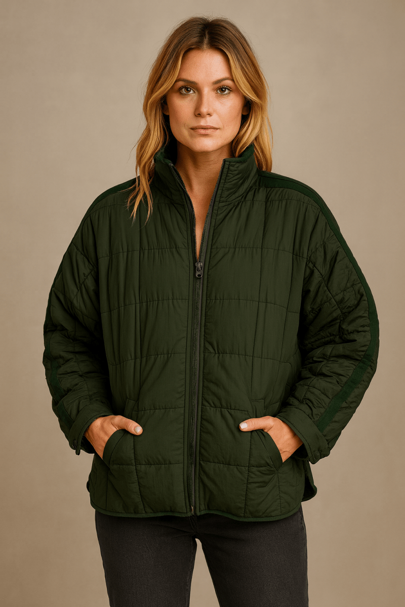 APRIL – LIGHTWEIGHT COMPACT ZIP PUFFER JACKET - Edith & Mae