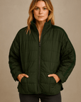 APRIL – LIGHTWEIGHT COMPACT ZIP PUFFER JACKET - Edith & Mae