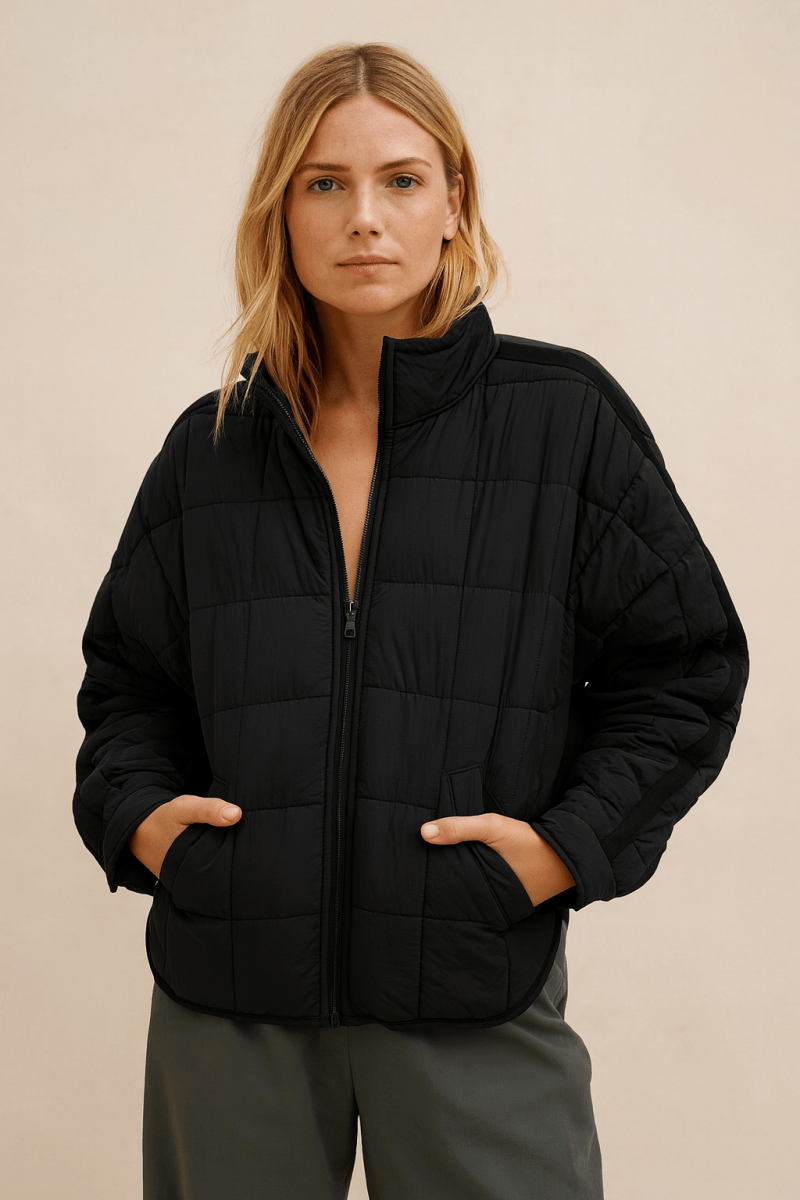 APRIL – LIGHTWEIGHT COMPACT ZIP PUFFER JACKET - Edith & Mae
