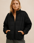 APRIL – LIGHTWEIGHT COMPACT ZIP PUFFER JACKET - Edith & Mae