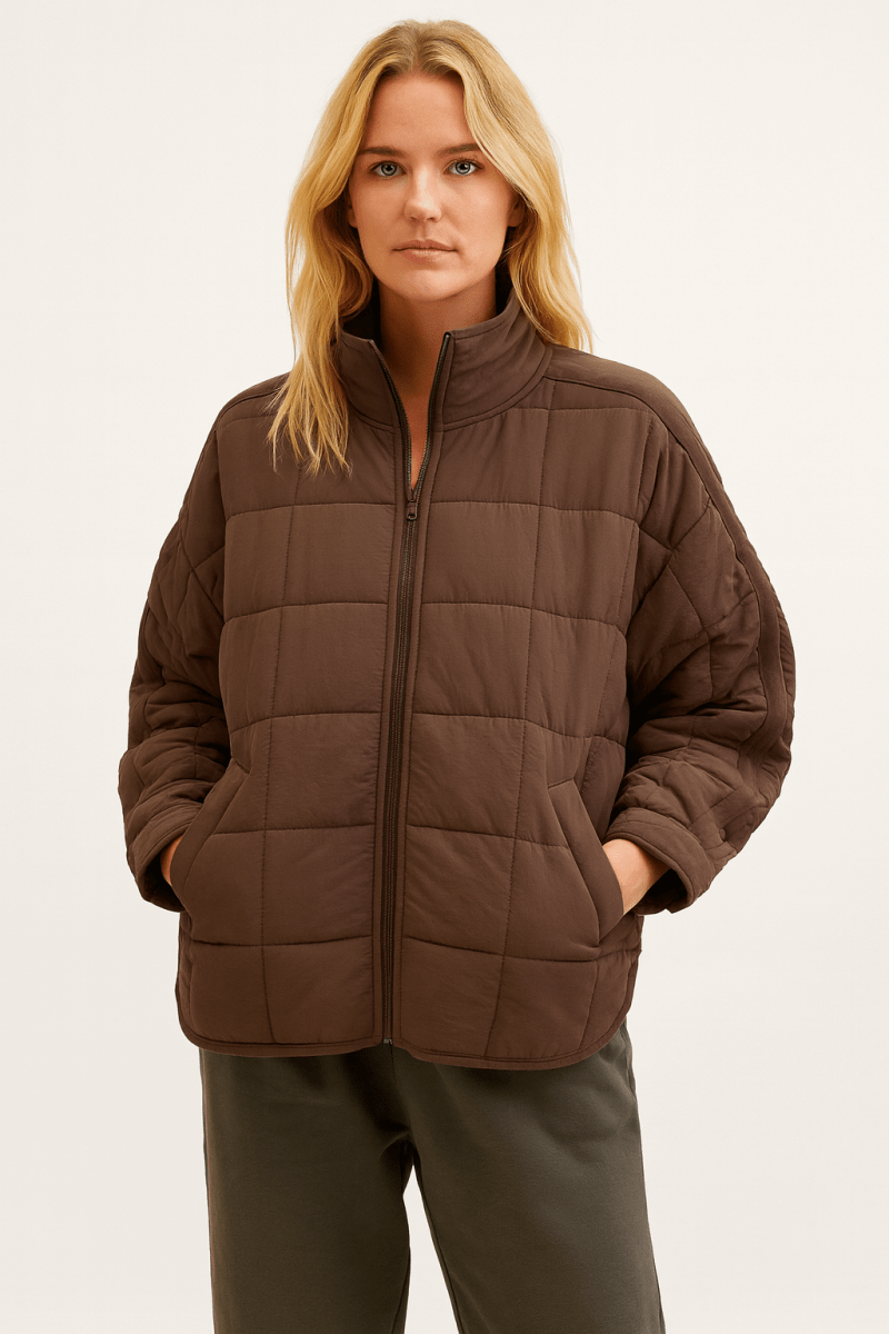 APRIL – LIGHTWEIGHT COMPACT ZIP PUFFER JACKET - Edith & Mae