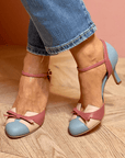 BELLAROSA - COLORFUL ORTHOPEDIC SANDALS WITH BOW AND STRAP, ROUND TOE - Edith & Mae