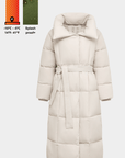 BLAIRE | EXTRA LONG LENGTH BULETED BUTTON PUFFER JACKET - Edith & Mae