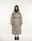 BLAIRE | EXTRA LONG LENGTH BULETED BUTTON PUFFER JACKET - Edith & Mae