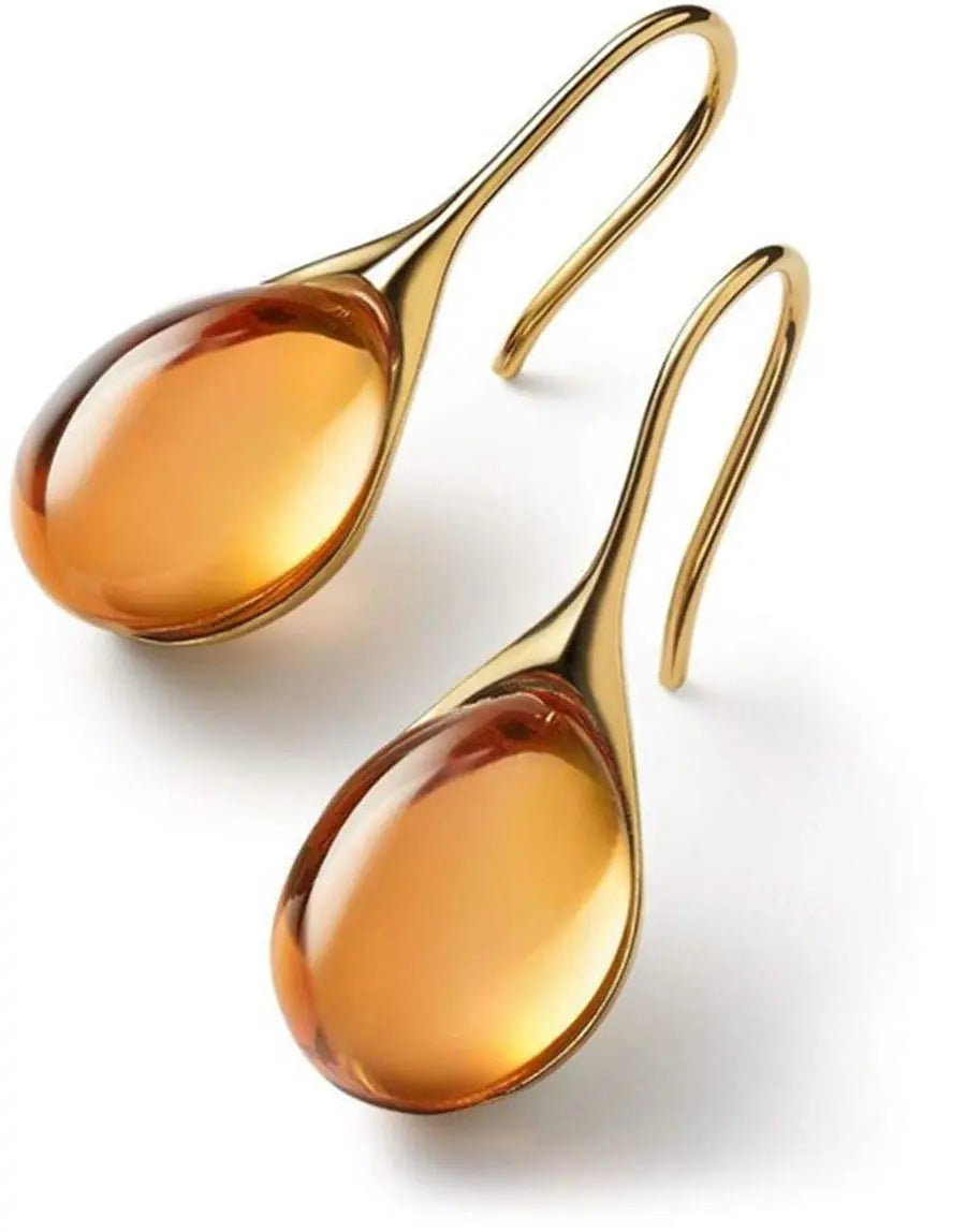 CRYSTAL DROP EARRINGS IN GOLD AND SILVER - Edith & Mae