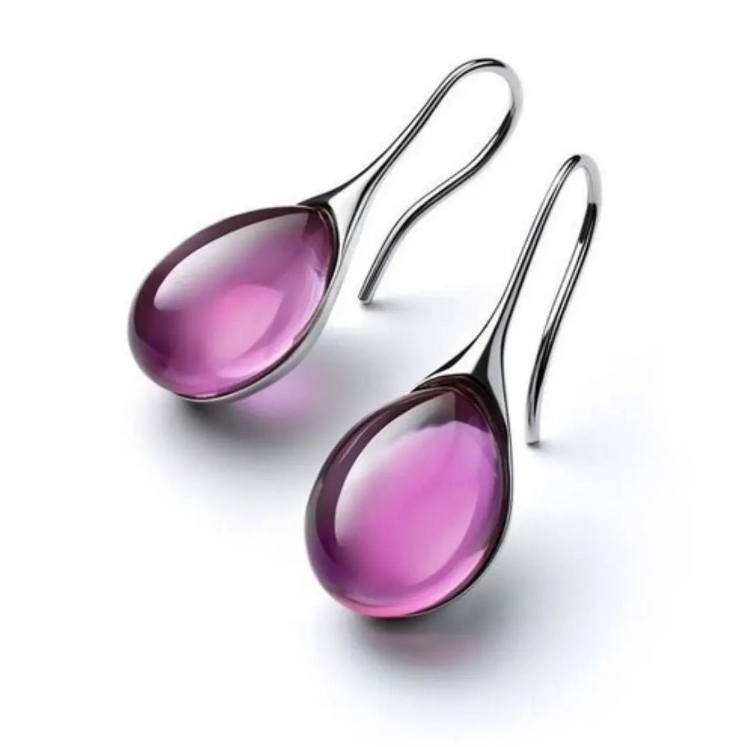 CRYSTAL DROP EARRINGS IN GOLD AND SILVER - Edith & Mae