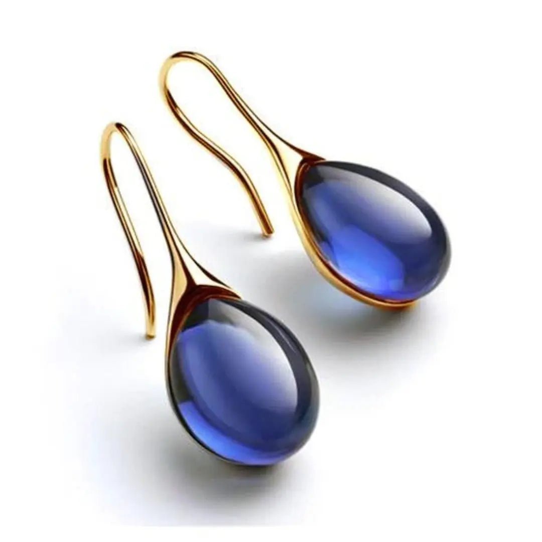 CRYSTAL DROP EARRINGS IN GOLD AND SILVER - Edith & Mae