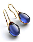 CRYSTAL DROP EARRINGS IN GOLD AND SILVER - Edith & Mae