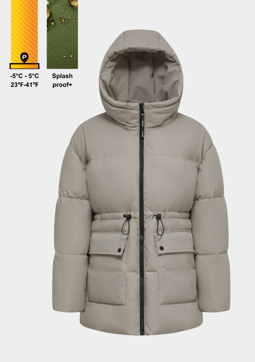 EVA | HOODED PUFFER JACKET SPLASHPROOF - Edith & Mae