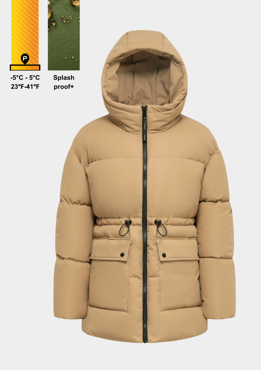 EVA | HOODED PUFFER JACKET SPLASHPROOF - Edith & Mae