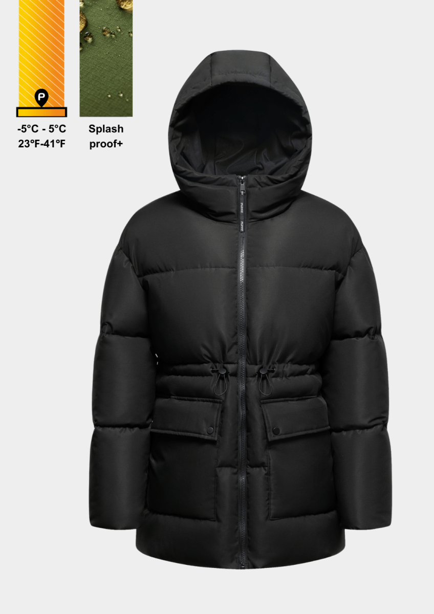 EVA | HOODED PUFFER JACKET SPLASHPROOF - Edith & Mae