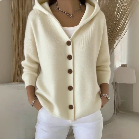 FLEUR - ELEGANT LONG SLEEVE COTTON CARDIGAN - Edith & Mae
