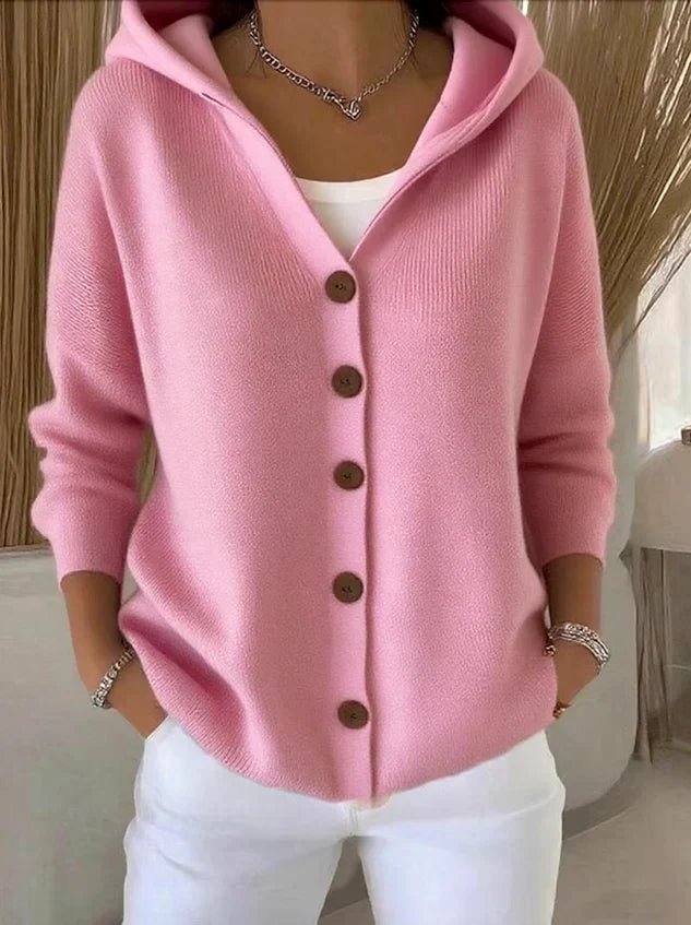 FLEUR - ELEGANT LONG SLEEVE COTTON CARDIGAN - Edith & Mae