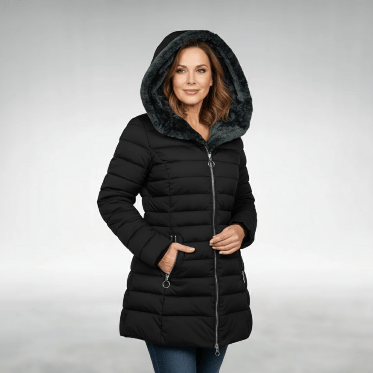 GABRIELLE - FLEECE - LINED WINTER JACKET - Edith & Mae