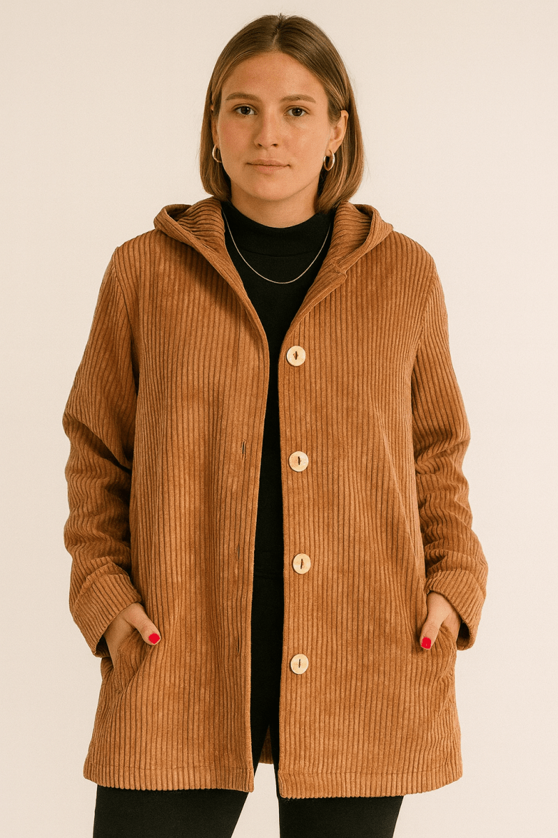 INDIE - CORDUROY HOODED JACKET - Edith & Mae