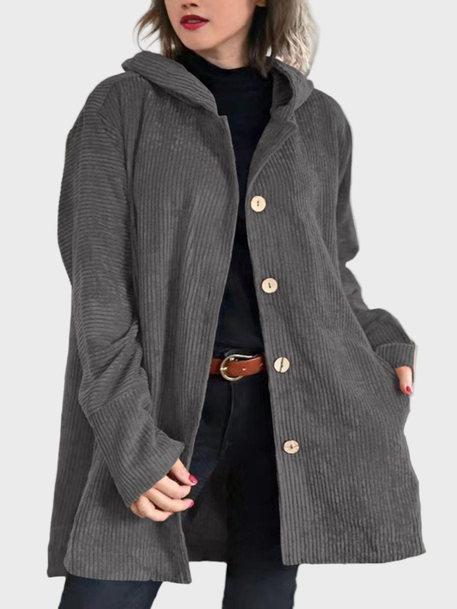 INDIE - CORDUROY HOODED JACKET - Edith & Mae