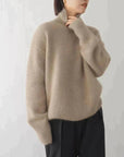 ISABELLA - HIGH COLLAR CASHMERE SWEATER - Edith & Mae