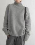 ISABELLA - HIGH COLLAR CASHMERE SWEATER - Edith & Mae