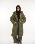LUNA | HOODED LONG PUFFER JACKET - Edith & Mae