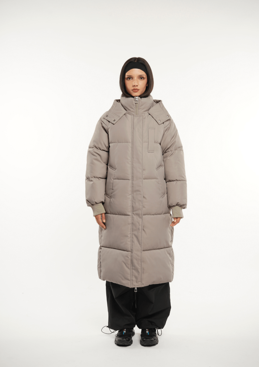 LUNA | HOODED LONG PUFFER JACKET - Edith & Mae