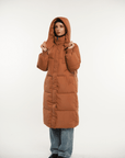 LUNA | HOODED LONG PUFFER JACKET - Edith & Mae