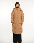 LUNA | HOODED LONG PUFFER JACKET - Edith & Mae