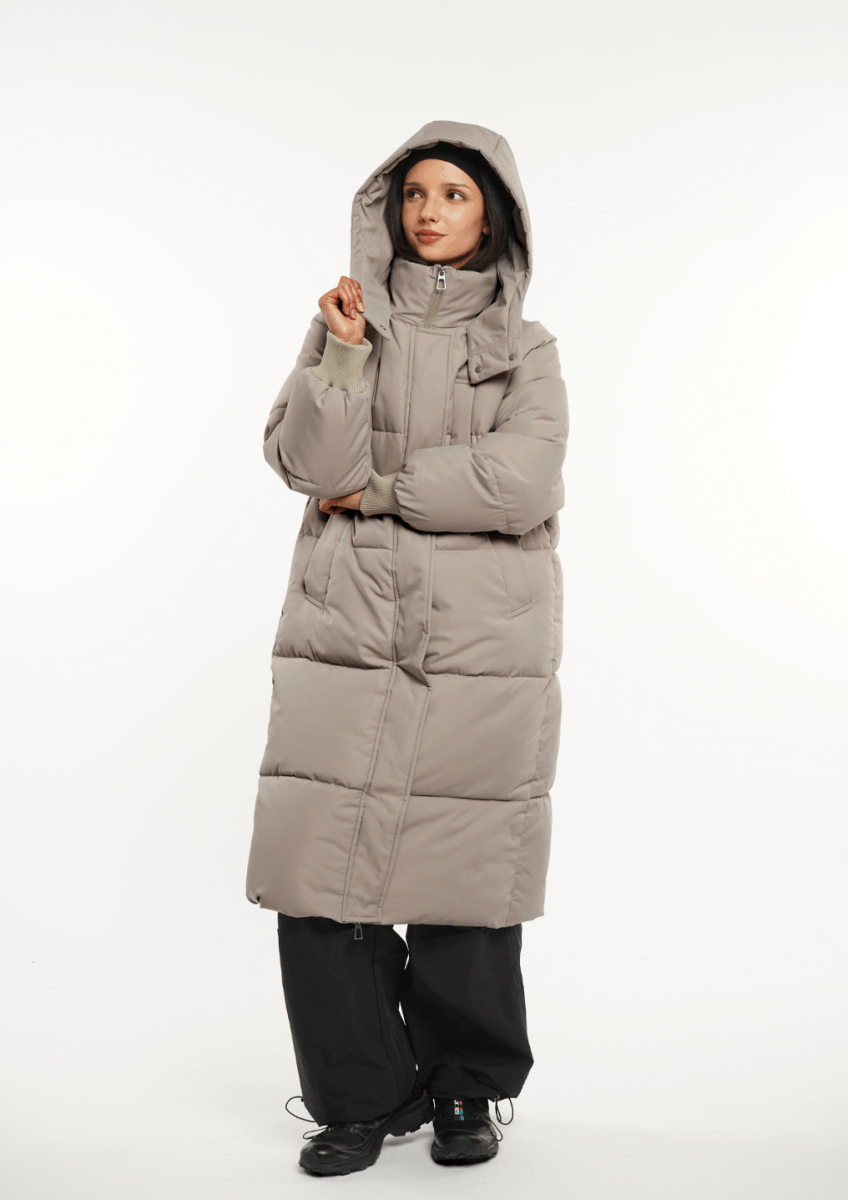 LUNA | HOODED LONG PUFFER JACKET - Edith & Mae