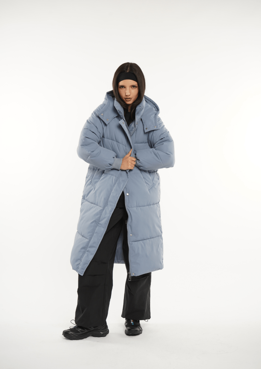 LUNA | HOODED LONG PUFFER JACKET - Edith & Mae