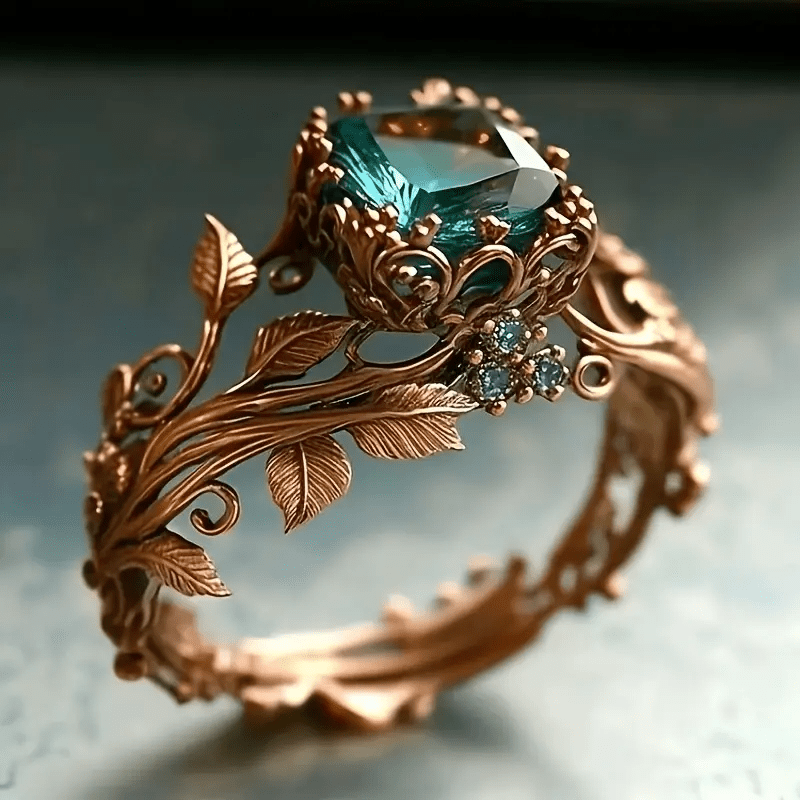 NATURE GREEN CRYSTAL RING - Edith & Mae