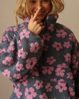 NIKKI | SOFT BLOOM FLEECE QUARTER - ZIP - Edith & Mae