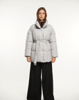 NOVA | MID LENGTH BELTED PUFFER JACKET - Edith & Mae