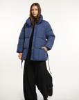 NOVA | MID LENGTH BELTED PUFFER JACKET - Edith & Mae