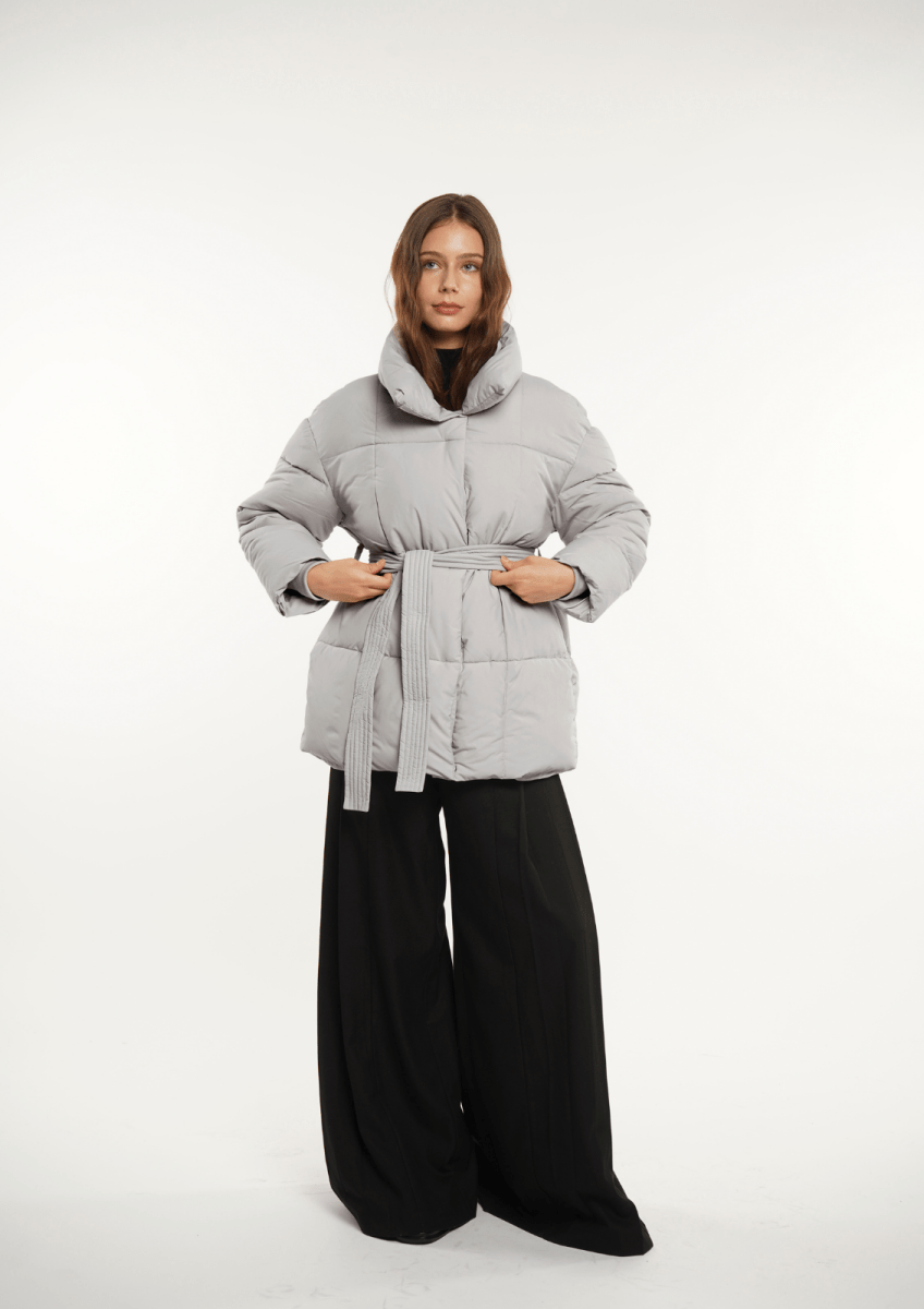 NOVA | MID LENGTH BELTED PUFFER JACKET - Edith & Mae