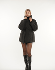 NOVA | MID LENGTH BELTED PUFFER JACKET - Edith & Mae