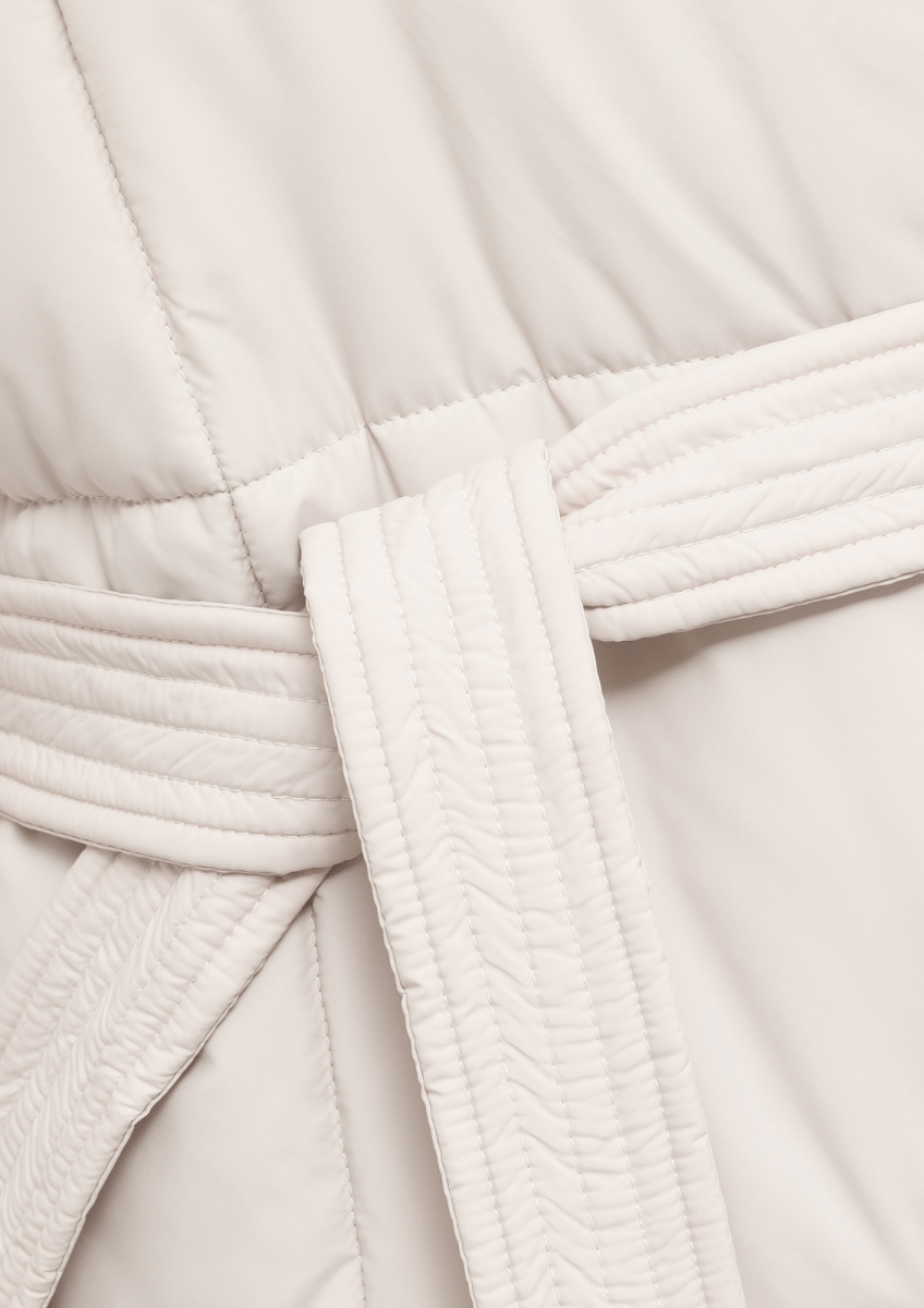 NOVA | MID LENGTH BELTED PUFFER JACKET - Edith & Mae