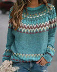 PEYTON™ - COMFORTABLE RETRO WAVE PATTERN SWEATSHIRT - Edith & Mae