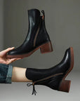 SAVANNAH - STYLISH COMFORT LEATHER ANKLE BOOTS - Edith & Mae