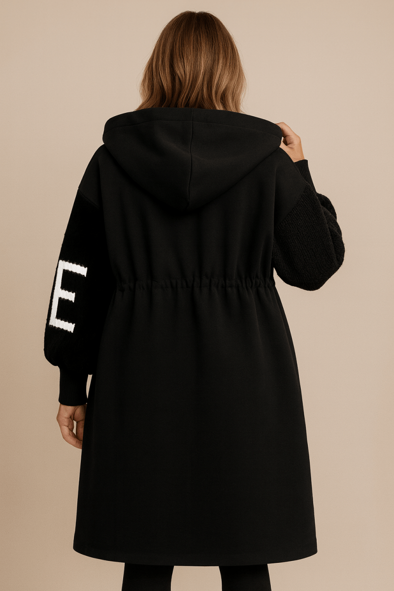 SELENE | KNITTED HOODED LONG COAT - Edith & Mae
