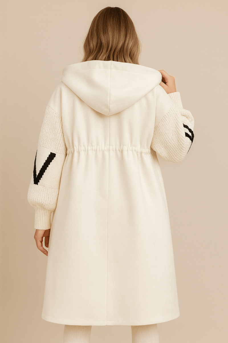 SELENE | KNITTED HOODED LONG COAT - Edith & Mae
