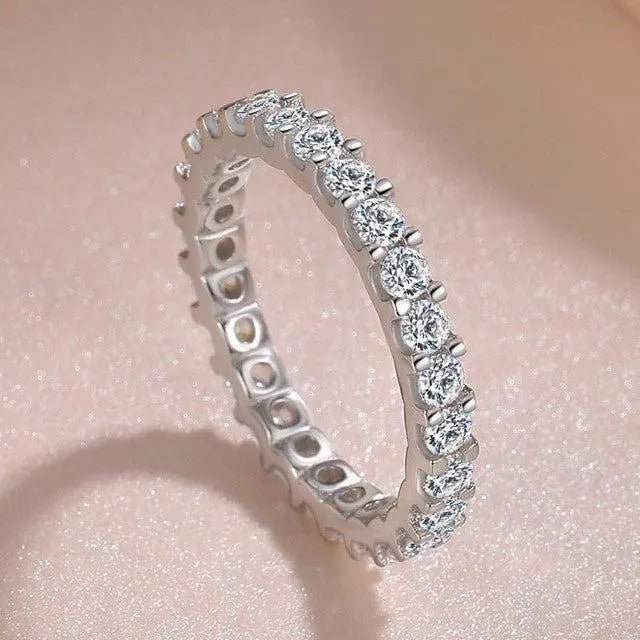 SILVER RING WITH ZIRCONIA INLAY - Edith & Mae