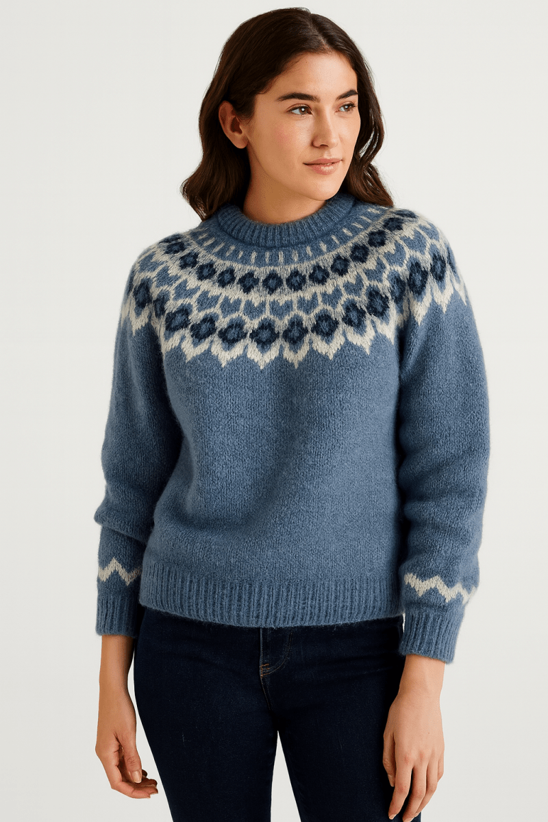 SOPHIE | STYLISH JACQUARD SWEATER - Edith & Mae