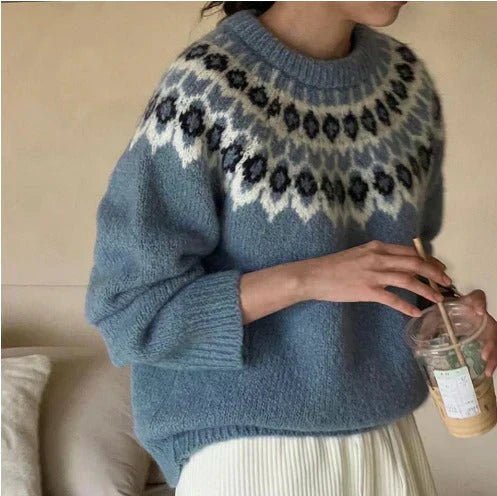 SOPHIE | STYLISH JACQUARD SWEATER - Edith & Mae