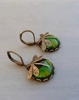 SPHERICAL DRAGONFLY EARRINGS IN ANTIQUE GOLD - Edith & Mae