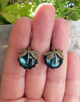 SPHERICAL DRAGONFLY EARRINGS IN ANTIQUE GOLD - Edith & Mae
