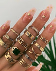 UNIQUE PACK WITH 8 TO 12 RINGS - Edith & Mae