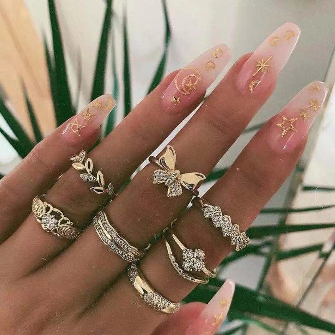 UNIQUE PACK WITH 8 TO 12 RINGS - Edith & Mae